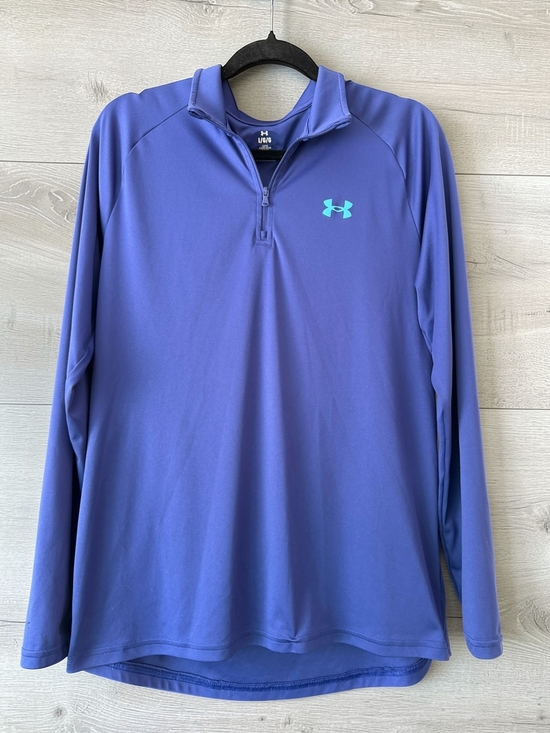 Under Armour Other - Under Armour Quarter Zip Pullover Mens Large Blue Loose Fit Performance 1/4 Zip